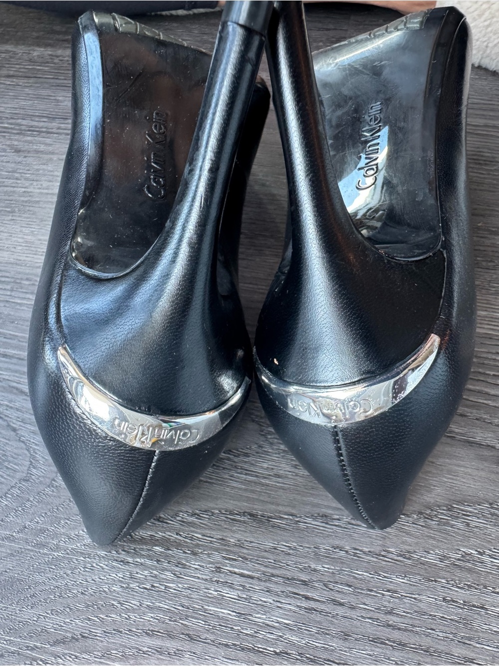 Calvin Klein Women's Gayle Pump - Black Leather - Picture 4 of 6